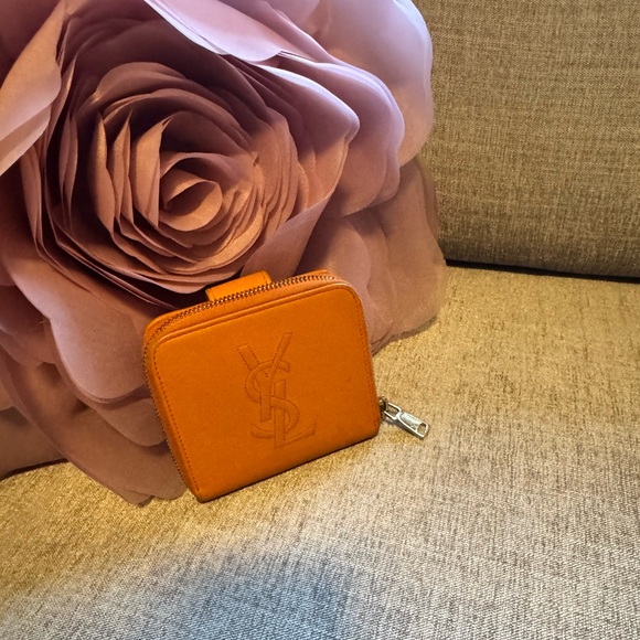 Yves Saint Laurent Orange Wallet - Picture 1 of 5